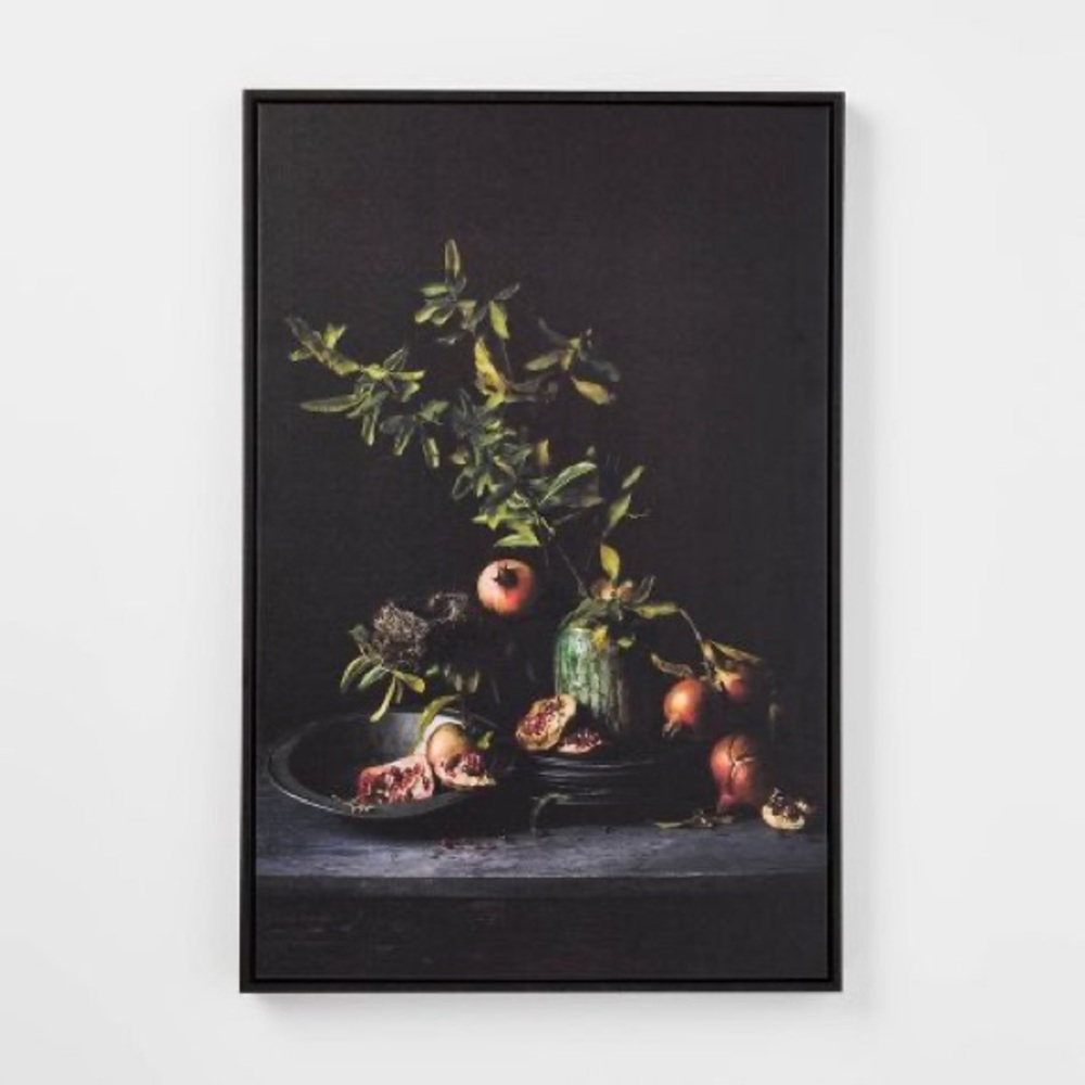 16"x24" Dark Floral Framed Wall Art - Threshold™ designed with Studio McGee